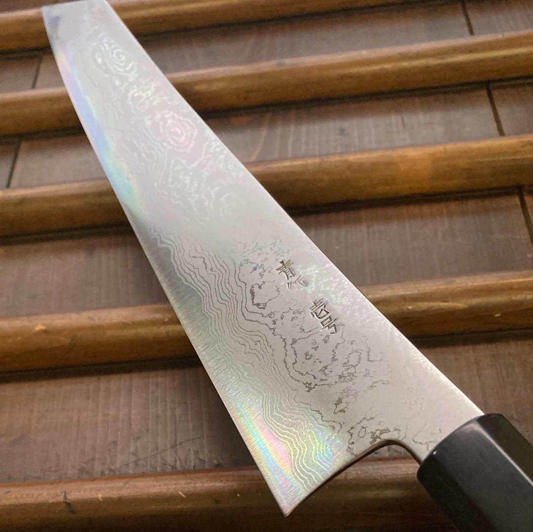Flash Sale โ Sakai Kikumori 'Sori' 270mm Kiritsuke Sujihiki - Aogami 1 Suminagashi ๐ 8 Sakai Kikumori 'Sori' 270mm Kiritsuke Sujihiki - Aogami 1 Suminagashi