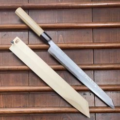Sakai Kikumori 'Kikuzuki Uzu' 300mm Kiritsuke Yanagi - Aogami 1 - W/ Saya