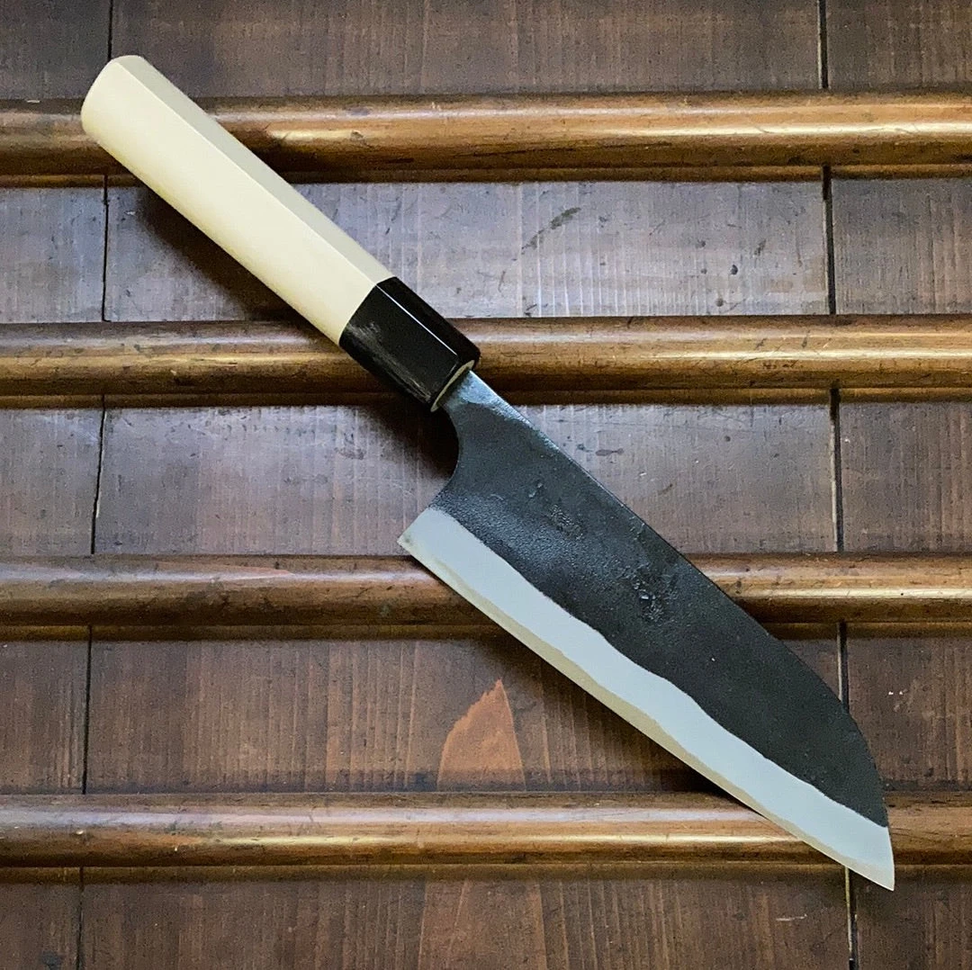 Discount ๐ Nakajo Kaji-bei 165mm Santoku Iron Clad Shirogami 2 Kurouchi Buffalo Horn ๐ 3 Nakajo Kaji-bei 165mm Santoku Iron Clad Shirogami 2 Kurouchi Buffalo Horn