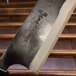 Discount ๐ Nakajo Kaji-bei 165mm Santoku Iron Clad Shirogami 2 Kurouchi Buffalo Horn ๐ 12 Nakajo Kaji-bei 165mm Santoku Iron Clad Shirogami 2 Kurouchi Buffalo Horn