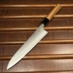 H&K Yoshikane 240mm Gyuto Shirogami 2 Nashiji Teak Handle
