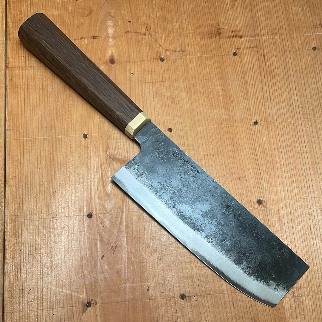 Best deal ๐ฏ Blenheim Forge 165mm Nakiri Stainless Clad Aogami Super Fumed Oak & Brass ๐ฏ 3 Blenheim Forge 165mm Nakiri Stainless Clad Aogami Super Fumed Oak & Brass