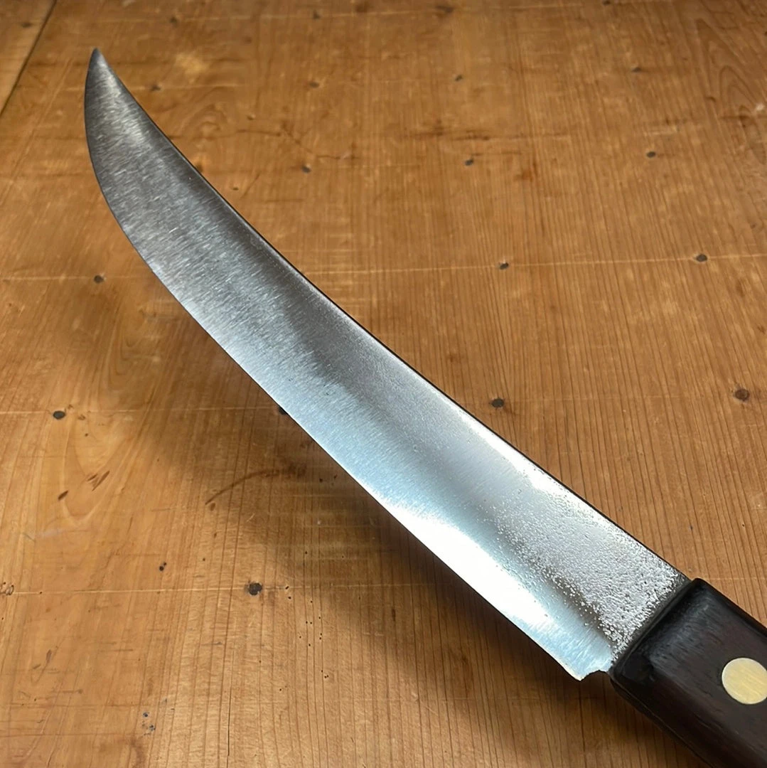 Hot Sale ๐ Bernal Cutlery Russell Green River Works 10" Scimitar Carbon Steel & Rosewood 1920's-40's Meat Breaking โจ 5 Bernal Cutlery Russell Green River Works 10" Scimitar Carbon Steel & Rosewood 1920's-40's Meat Breaking