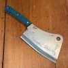 Silverthorn Butcher's Cleaver 1084 Carbon Steel Green Burlap Micarta Handle