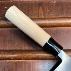 Hitohira Morihei Yoshitomo 165mm Deba Carbon Steel Poplar Handle Morihei Hisamoto