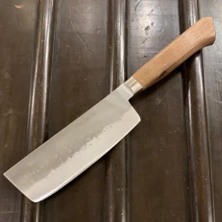 Hitohira TD 150mm Nakiri Stainless Clad Aogami 2 Nashiji Western - On Order