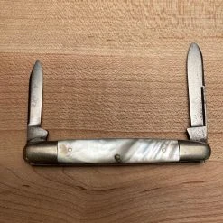 Bernal Cutlery Case Tested XX 3 1/8” Pen Knife Pearl 1914-20 Vintage Pocket