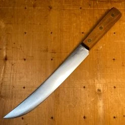 Bernal Cutlery American 10" Scimitar Carbon Steel & Beechwood ~1930's-60's