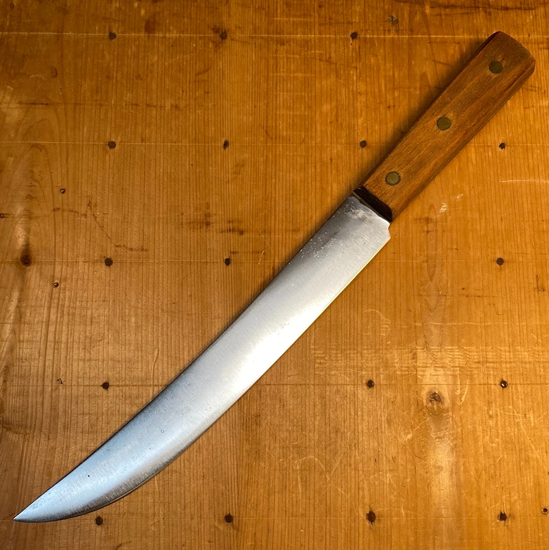 Promo 🛒 Bernal Cutlery American 10" Scimitar Carbon Steel & Beechwood ~1930's-60's 🥰 3 Bernal Cutlery American 10" Scimitar Carbon Steel & Beechwood ~1930's-60's