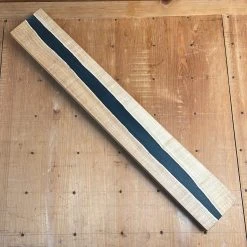 Knife En Place Harmony Quartersawn Curly Maple With Black Epoxy - 19.5x3"