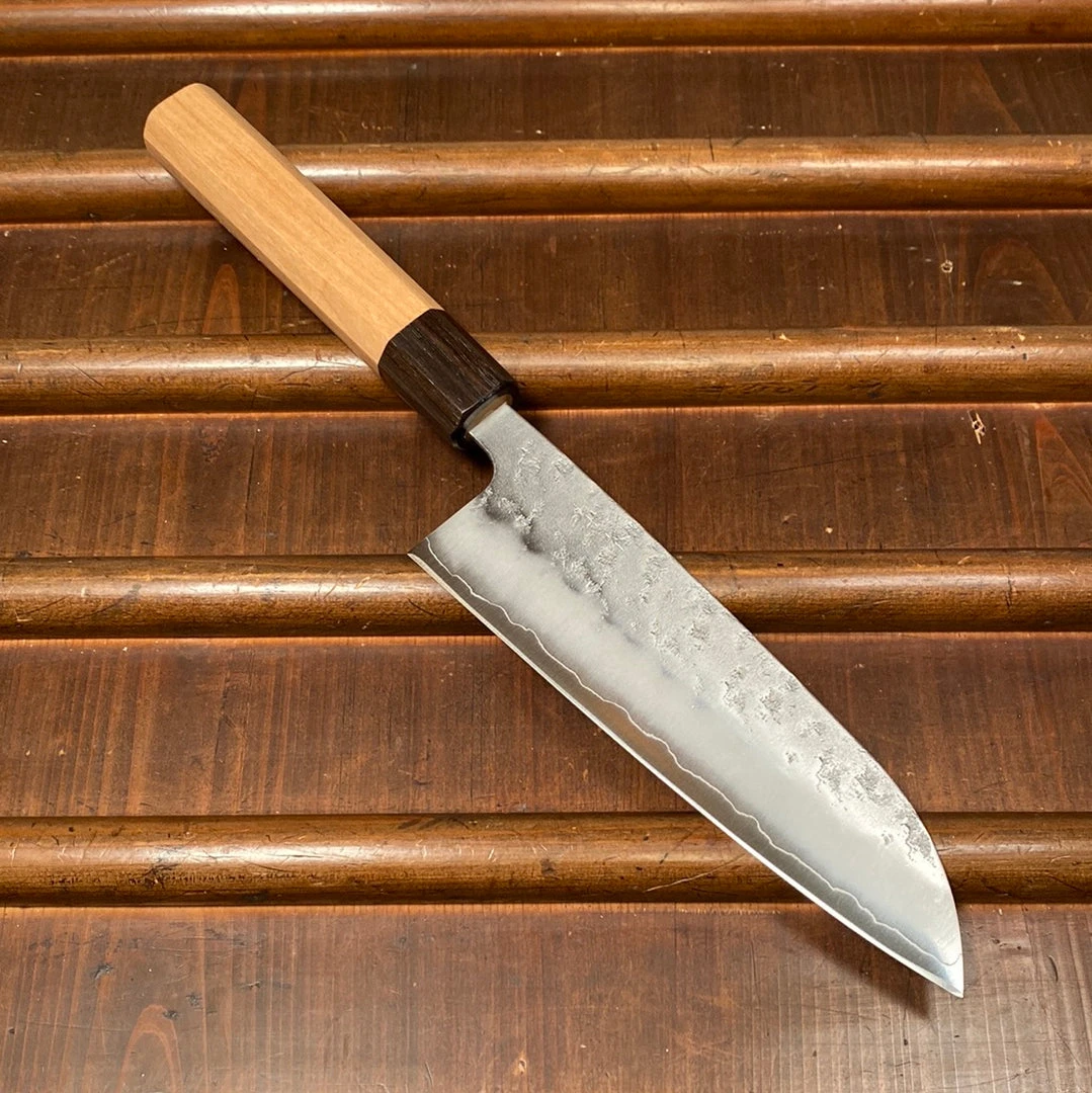 Cheapest 🎁 Hitohira Futana S3 170mm Santoku Ginsanko Nashiji Cherry Wood 🤩 3 Hitohira Futana S3 170mm Santoku Ginsanko Nashiji Cherry Wood