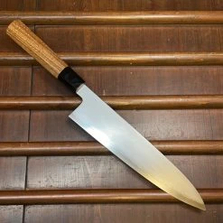H&K Myojin Riki Sesakusho Myojin Naohito 240mm Gyuto SG2 Stainless Kasumi Teak