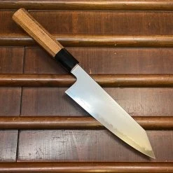 H&K Myojin Naohito 180mm Bunka SG2 Stainless Kasumi Teak Myojin Riki Sesakusho