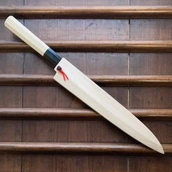 Hitohira Kikuchiyo Manzo 240mm Yanagi Aogami 2 Ho Wood W/ Saya