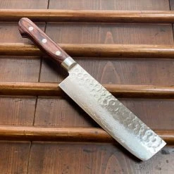 Hitohira HG 160mm Nakiri Stainless Tsuchime Damascus