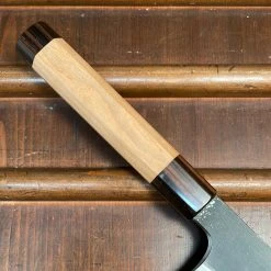 Hitohira Togashi 240mm Kiritsuke Gyuto Aogami 2 Kurouchi Cherry Handle (Ebony End)