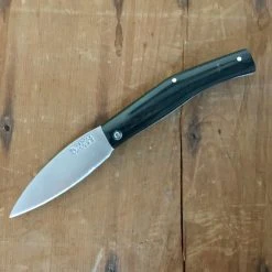 Pallares Busa 10cm Folder - Stainless - Black Buffalo Horn