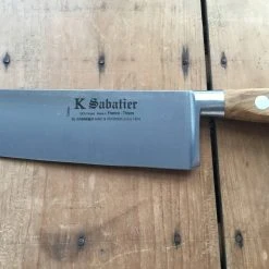 K Sabatier 10" Chef 'Authentique' Carbon Steel - Olive Handle