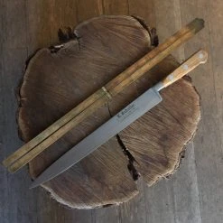 K Sabatier 12" Slicer 'Authentique' Carbon Steel - Olive Handle