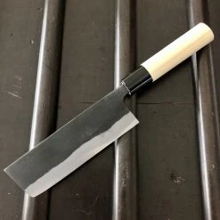 Best Pirce 🧨 Nakajo Kaji-bei 135mm Nakiri Iron Clad Shirogami 2 Kurouchi 😀 9 Nakajo Kaji-bei 135mm Nakiri Iron Clad Shirogami 2 Kurouchi