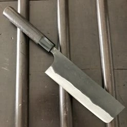 Nakajo Kaji-bei 165mm Nakiri Iron Clad Aogami 2 Suminagashi Kurouchi